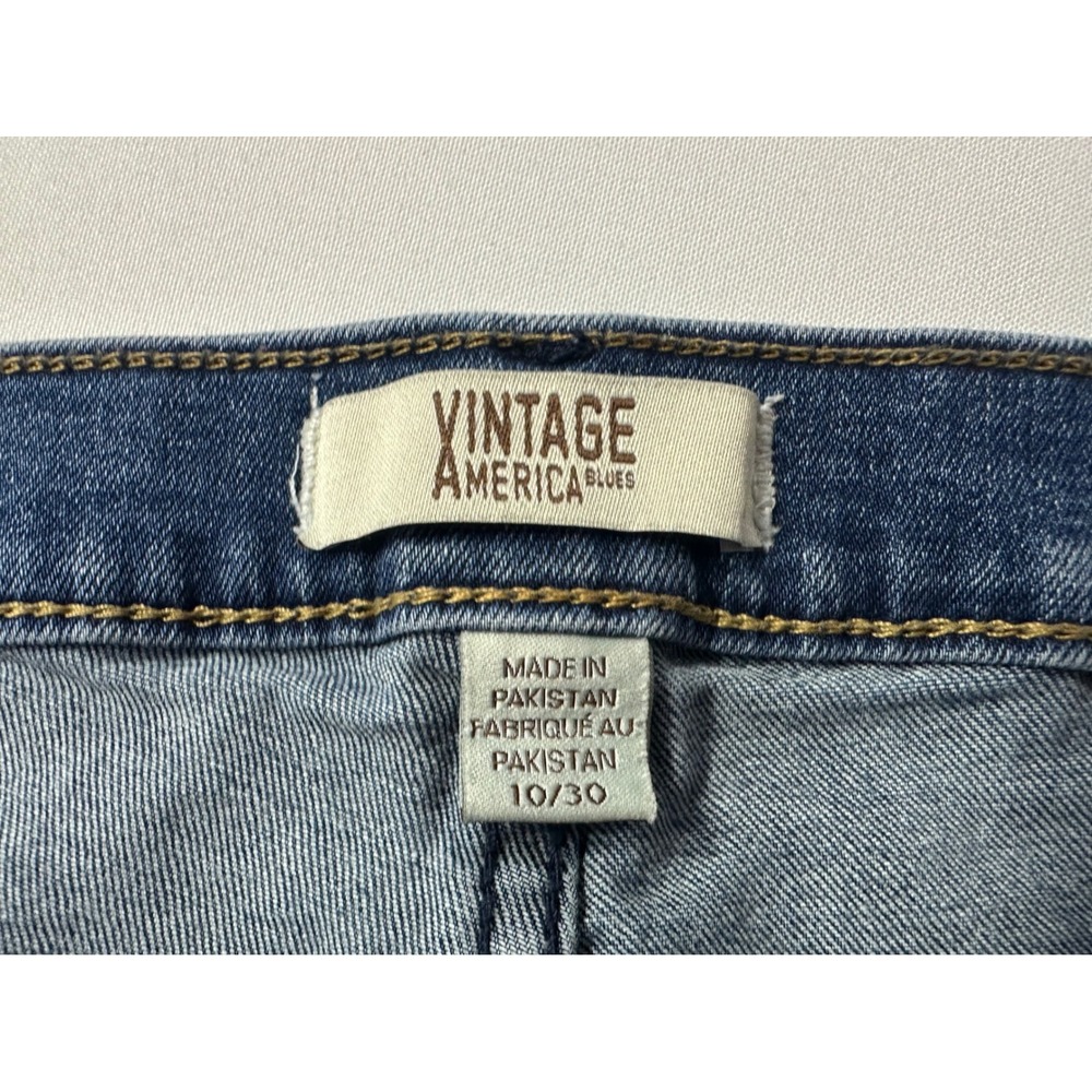 Vintage America Blues Courant Boho Straight Leg Jeans Womens Missy Stretch 10/30 - Picture 3 of 9
